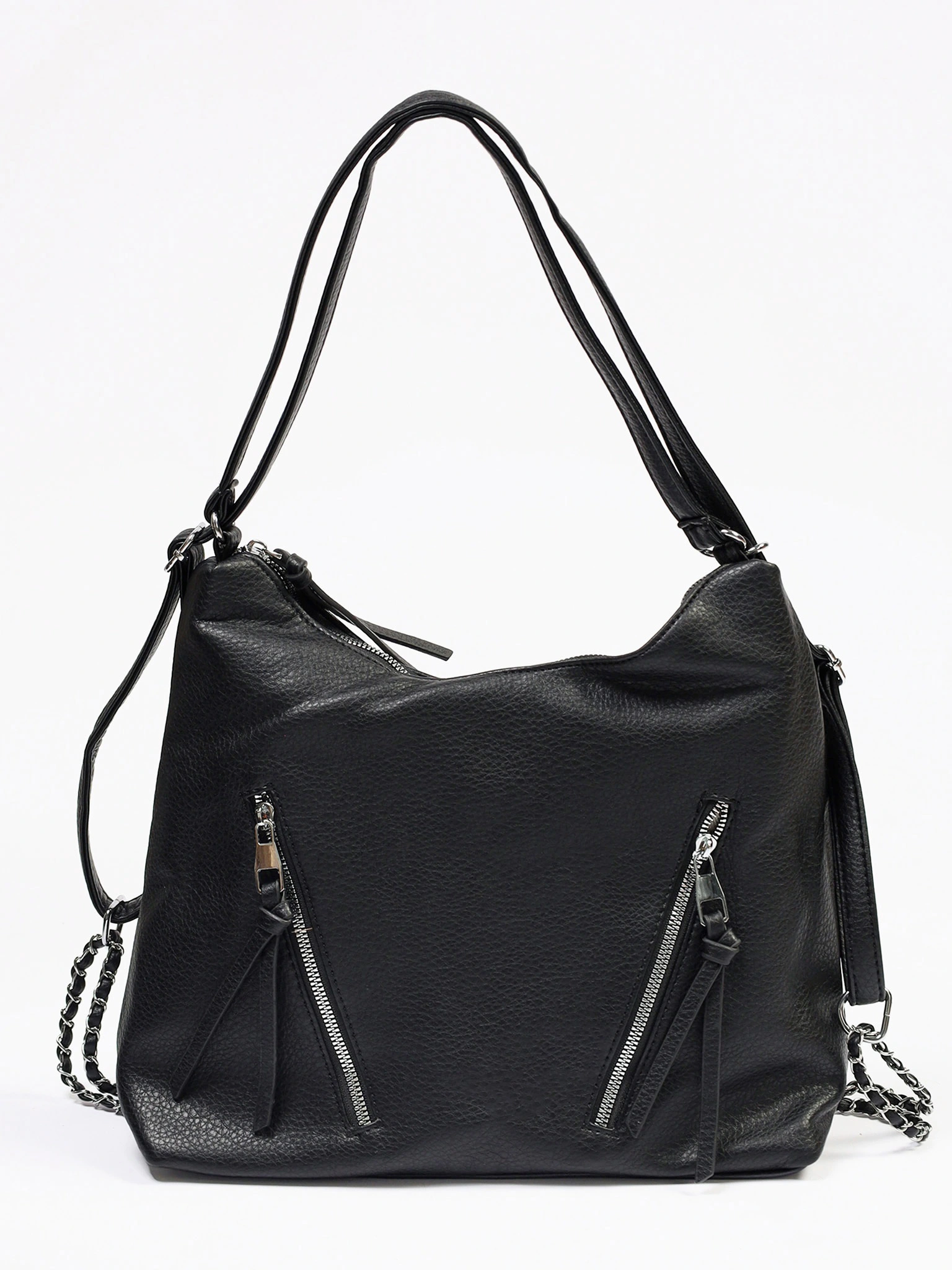 Сумка-шоппер с декоративными цепочками в ассортименте